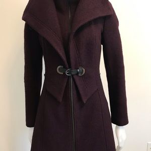 Soia and Kyo Burgundy Wool Coat